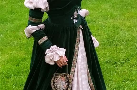 Renaissance-Kleid grüner Samt